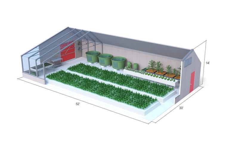 Ceres aquaponics greenhouse for sale- 30x52