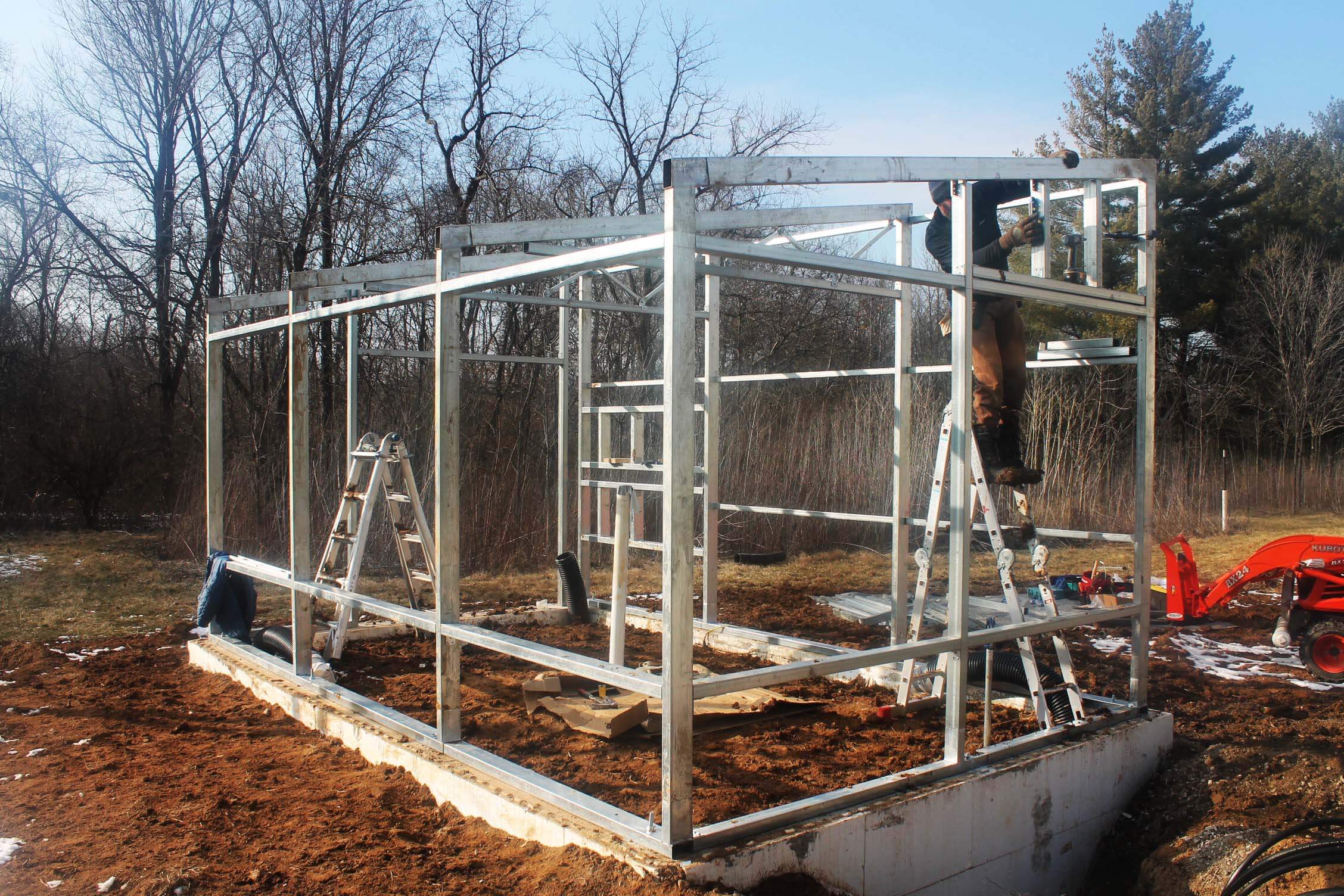 backyard kit greenhouse build