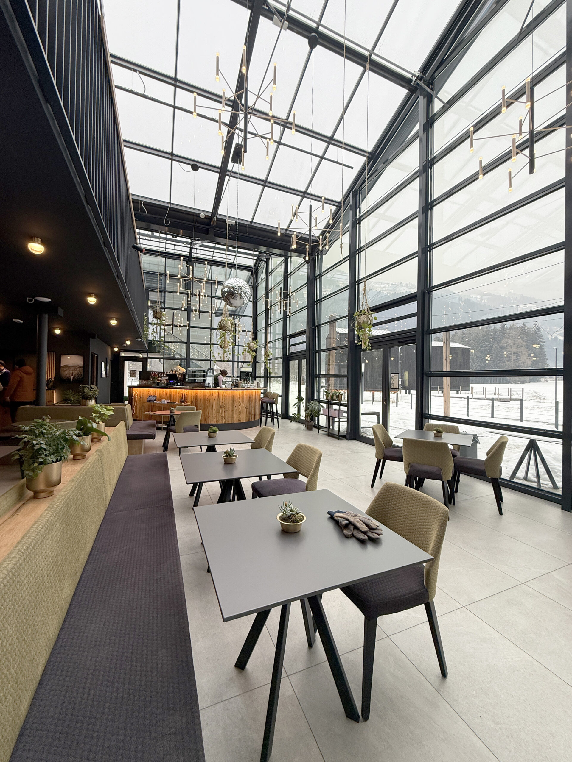 coffee shop glass house