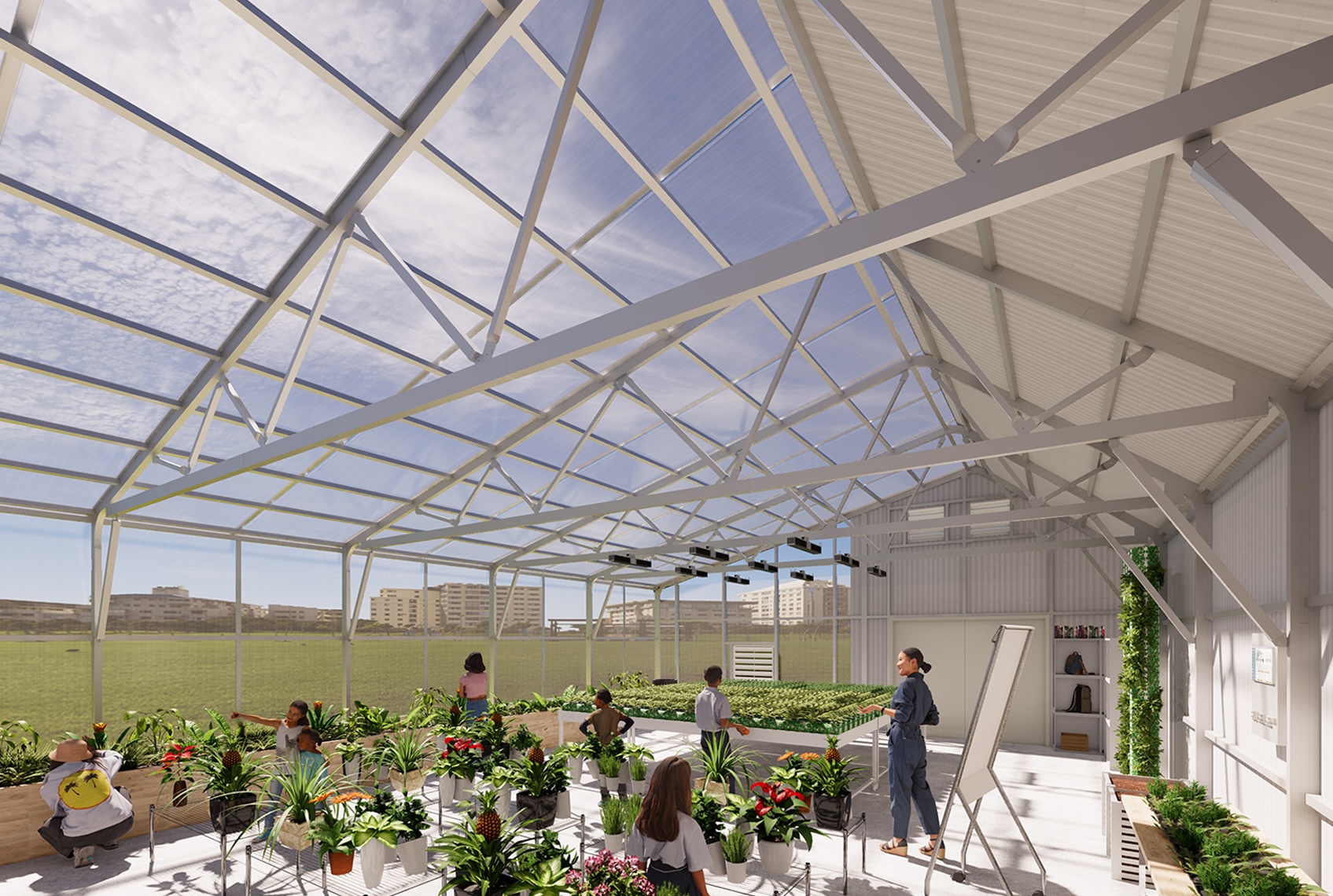 Educational greenhouse integrating climate change and agriculture concepts